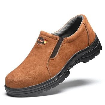 mens casual breathable steel toe cap working safety shoes slip-on cow suede leather anti-pierce platform brown security boots
mens casual breathable steel toe cap working safety shoes slip-on cow suede leather anti-pierce platform brown security boots