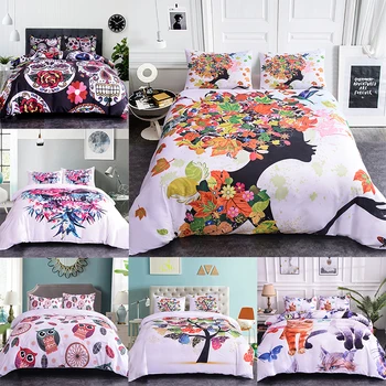 Boniu Tree Plant Duvet Cover 3D Sugar Skull Owl Cats Bedding Set King Size Quilt Cover Pillowcase Soft Comforter Cover
Boniu Tree Plant Duvet Cover 3D Sugar Skull Owl Cats Bedding Set King Size Quilt Cover Pillowcase Soft Comforter Cover