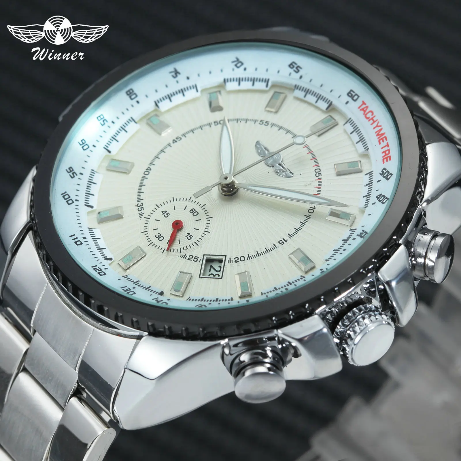 WINNER Official Casual Automatic Watch Dress Mechanical Watches for Men Stainless Steel Strap Calendar Date Classic Wristwatch
WINNER Official Casual Automatic Watch Dress Mechanical Watches for Men Stainless Steel Strap Calendar Date Classic Wristwatch