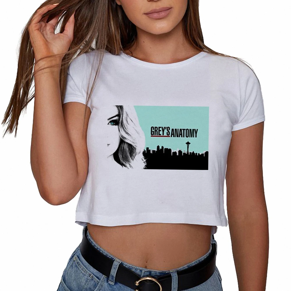 New Summer White Greys Anatomy T-shirts Women Vintage Printed Cropped T Shirt Short Sleeve Women White Tops
New Summer White Greys Anatomy T-shirts Women Vintage Printed Cropped T Shirt Short Sleeve Women White Tops