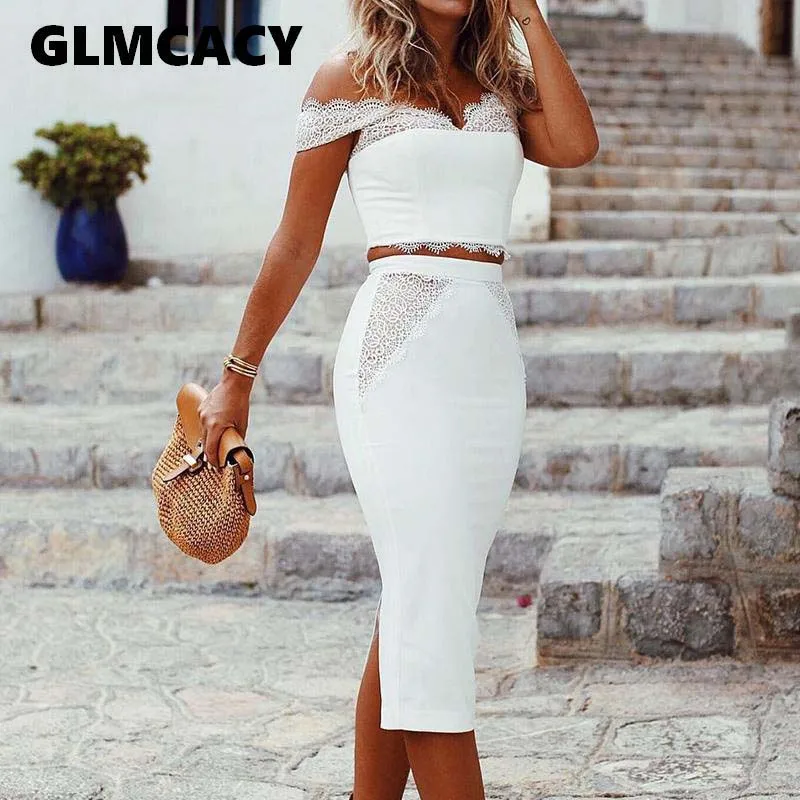 Women 2 Pieces Summer Sweet Streetwear Chic Outfits Off Shoulder Crop Top and High Waist Midi Skirt Elegant Office Lady Workwear
Women 2 Pieces Summer Sweet Streetwear Chic Outfits Off Shoulder Crop Top and High Waist Midi Skirt Elegant Office Lady Workwear