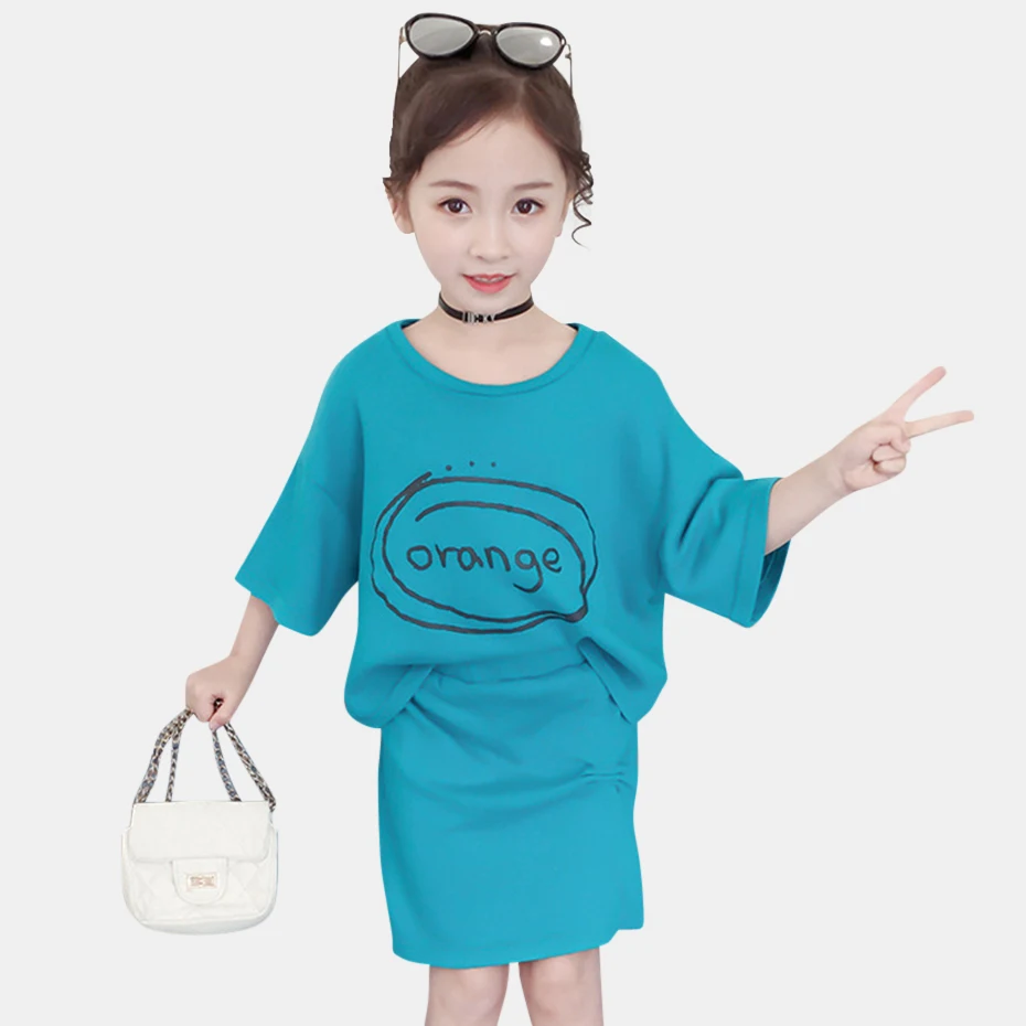 Kids Girls Clothes Set Letter Shit + Skirt 2PCS Girls Sets Clothing Teenage Children'S Summer Suits 6 8 10 12 14 Year
Kids Girls Clothes Set Letter Shit + Skirt 2PCS Girls Sets Clothing Teenage Children'S Summer Suits 6 8 10 12 14 Year