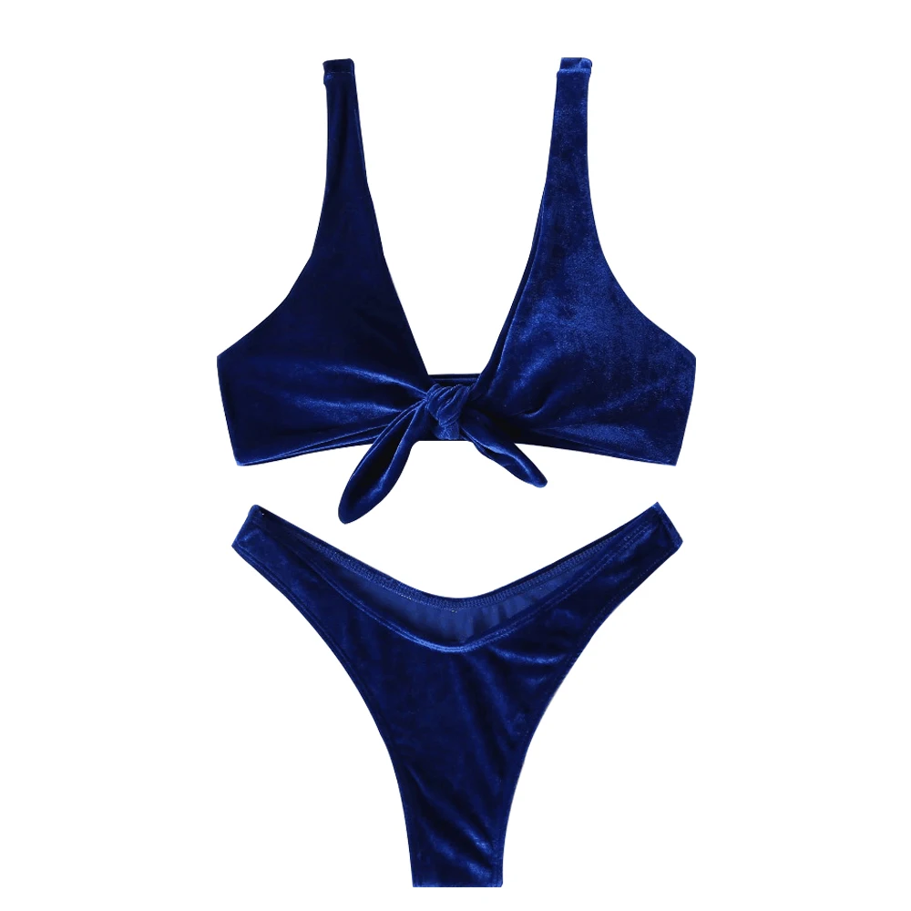 Velvet Bikini Set 2019 Low Waisted Swimsuit High Leg Swimwear Female Two Piece Swimming Suit For Women Bathing Suit Knot Biquini
Velvet Bikini Set 2019 Low Waisted Swimsuit High Leg Swimwear Female Two Piece Swimming Suit For Women Bathing Suit Knot Biquini