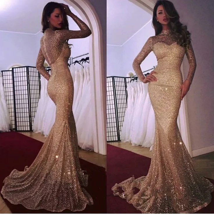 Gold Sequin Evening Dresses Mermaid Long Sleeve 2019 Women Party Prom Dress Vestido De Festa Longo De Luxo Robe De Soiree
Gold Sequin Evening Dresses Mermaid Long Sleeve 2019 Women Party Prom Dress Vestido De Festa Longo De Luxo Robe De Soiree