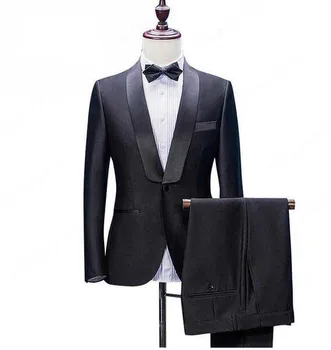 Men Suit Black 2 Pieces Wedding Suits Shawl Collar 1 Button Formal Business Suit (Jacket+Pants) Groom Tuxedos Custom Made
Men Suit Black 2 Pieces Wedding Suits Shawl Collar 1 Button Formal Business Suit (Jacket+Pants) Groom Tuxedos Custom Made