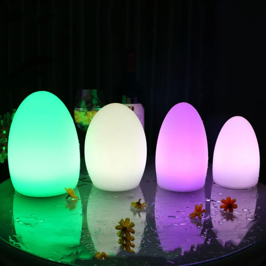 Remote Control Waterproof Egg Shape RGB LED Night Lights Rechargeable Indoor Outdoor Home Garden Bar KTV Dining Table Lamp Remote Control Waterproof Egg Shape RGB LED Night Lights Rechargeable Indoor Outdoor Home Garden Bar KTV Dining Table Lamp