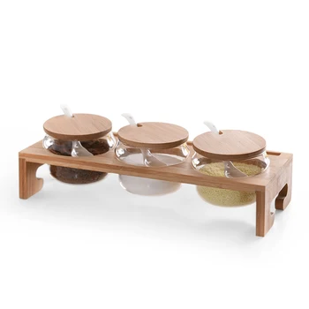 Cruet Set Borosilicate Glass Spice Storage Bottles Jars Tea/Coffee/Sugar Seasoning Jars Condiment Spice Cruet 3 Jars + 1 Shelf
Cruet Set Borosilicate Glass Spice Storage Bottles Jars Tea/Coffee/Sugar Seasoning Jars Condiment Spice Cruet 3 Jars + 1 Shelf