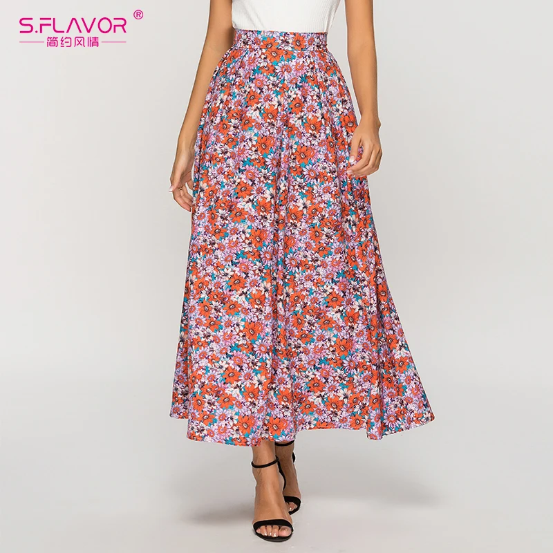 S.FLAVOR Floral Printed Bohemian Long Skirts For Women 2019 Hot Sale High Waist Maxi Skirts Casual Autumn Winter Skirts
S.FLAVOR Floral Printed Bohemian Long Skirts For Women 2019 Hot Sale High Waist Maxi Skirts Casual Autumn Winter Skirts