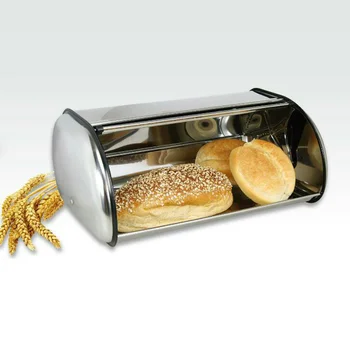Stainless Steel Roll Top Bread Box Storage Bin Kitchen Container Pastry Baking Supplies QP2
Stainless Steel Roll Top Bread Box Storage Bin Kitchen Container Pastry Baking Supplies QP2