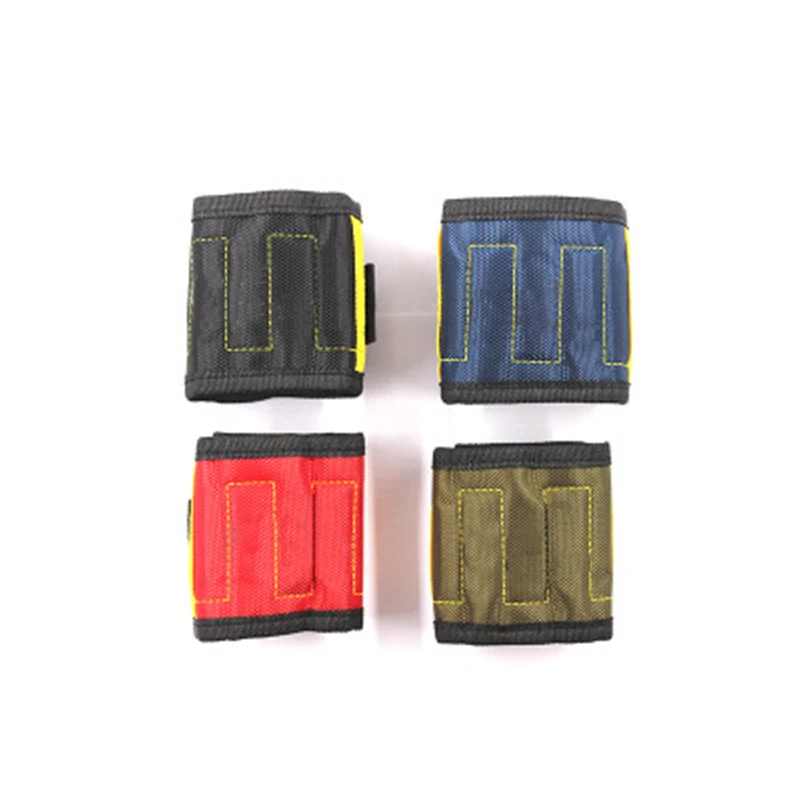 

Magnetic Wristband 290mm With 5pcs Strong Magnets Oxford Cloth Pocket Tool Electrician Tools Bag For Holding Screws