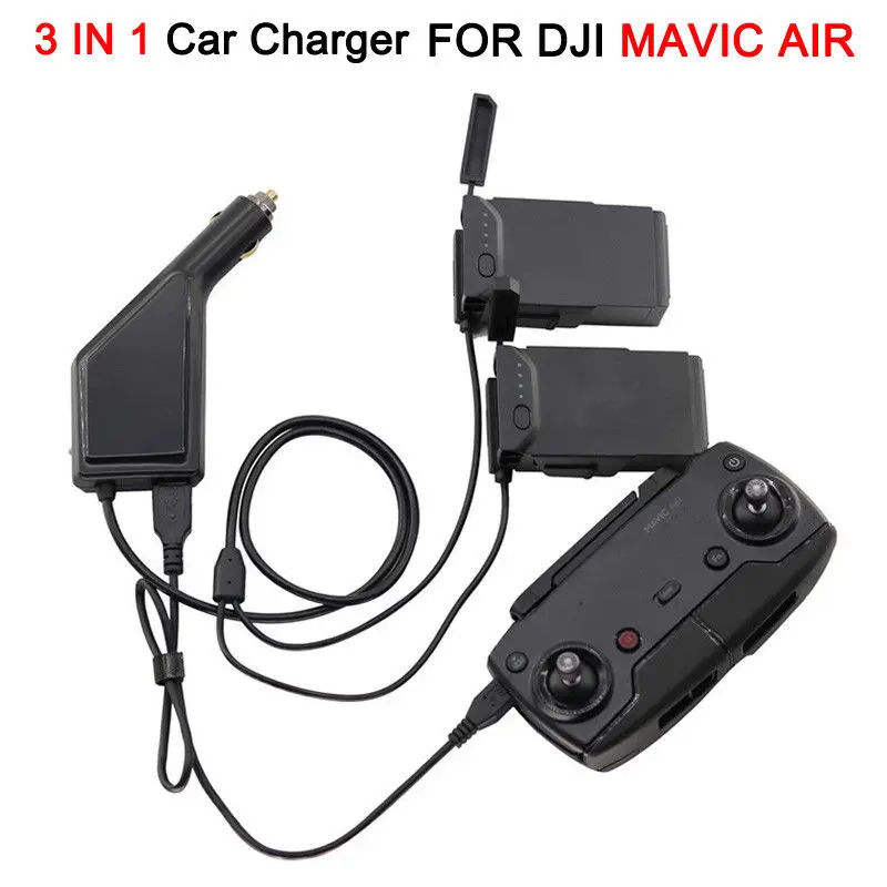 3 in 1 Car Charger Battery Charger for DJI MAVIC Air Parts Remote Control Charger USB Charging for RC Quadcopter battery
3 in 1 Car Charger Battery Charger for DJI MAVIC Air Parts Remote Control Charger USB Charging for RC Quadcopter battery