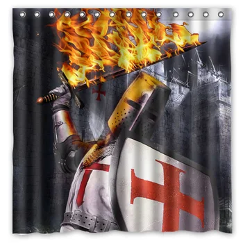 The Knights Templar Customized Bath Shower Curtain Waterproof Mildewproof Polyester Fabric Bathroom Curtains With 12 Hooks
The Knights Templar Customized Bath Shower Curtain Waterproof Mildewproof Polyester Fabric Bathroom Curtains With 12 Hooks