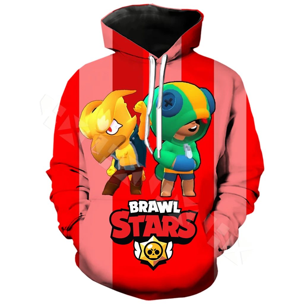 

Kid Games Brawl Stars Leon Crow T Shirt Men Clothing Hoodies 3D Print Unisex Sweatshirt Casual Streetwear Tops T41