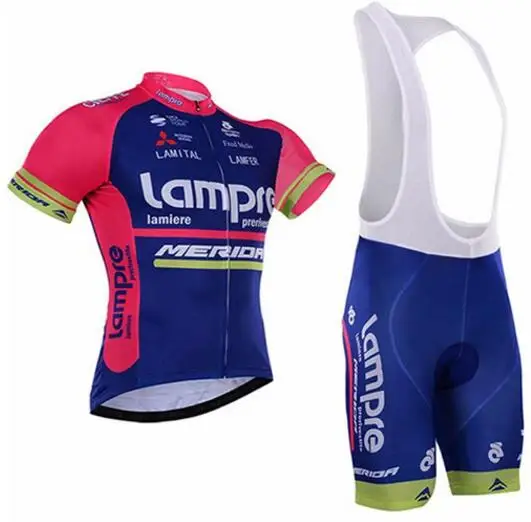 Pro Lampre Merida Maillot Cycling Jersey men Sets/2017 Ropa Ciclismo Mujer Bicycle Summer Cycling Clothing Bike Clothes