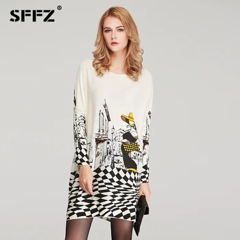 SFFZ New 2019 Long Women Sweater Casual Coat Batwing Sleeve Print Women's Sweaters Pullovers Fashion Pullover Wool Clothing
SFFZ New 2019 Long Women Sweater Casual Coat Batwing Sleeve Print Women's Sweaters Pullovers Fashion Pullover Wool Clothing