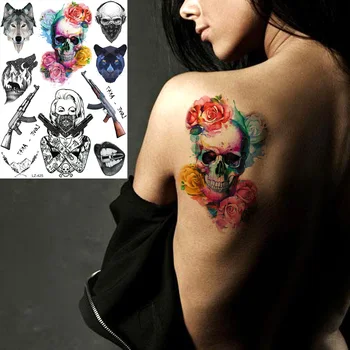 GoldOcean Flash Flora Death Gun Tattoos Temporary Body Chest Arm Tattoo Stickers Women Men Gun Ak M416 Tatto Self Adhesive Paste
GoldOcean Flash Flora Death Gun Tattoos Temporary Body Chest Arm Tattoo Stickers Women Men Gun Ak M416 Tatto Self Adhesive Paste