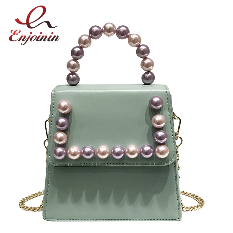 Elegant Fashion Colorful Pearl Handle Pu Women Handbag Shoulder Bag Crossbdoy Messenger Bag Casual Totes Bag Female Bolsa Purse
Elegant Fashion Colorful Pearl Handle Pu Women Handbag Shoulder Bag Crossbdoy Messenger Bag Casual Totes Bag Female Bolsa Purse