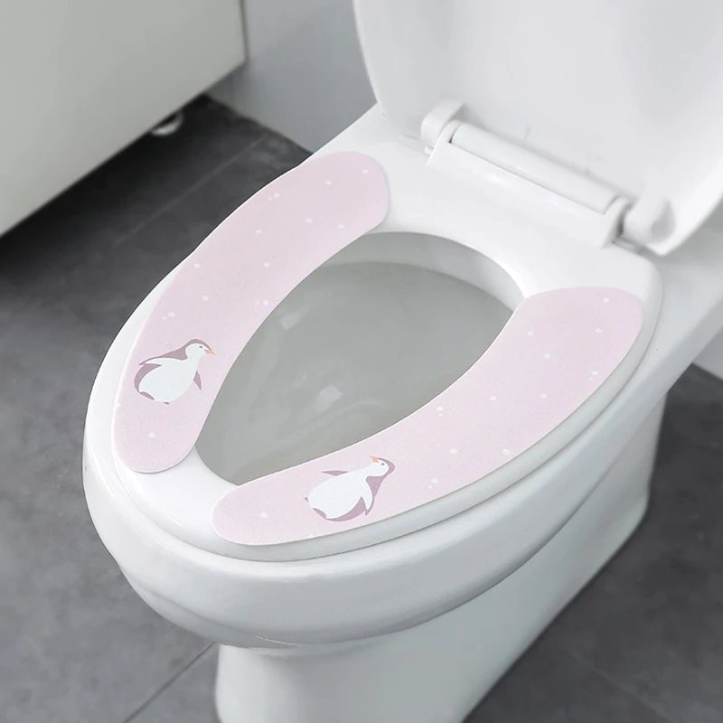 Cartoon Sticky Toilet Seat Cover Portable Thick Non-woven Warm Mat Washable Lid Pad Closestool Protector Bathroom Products Stuff
Cartoon Sticky Toilet Seat Cover Portable Thick Non-woven Warm Mat Washable Lid Pad Closestool Protector Bathroom Products Stuff