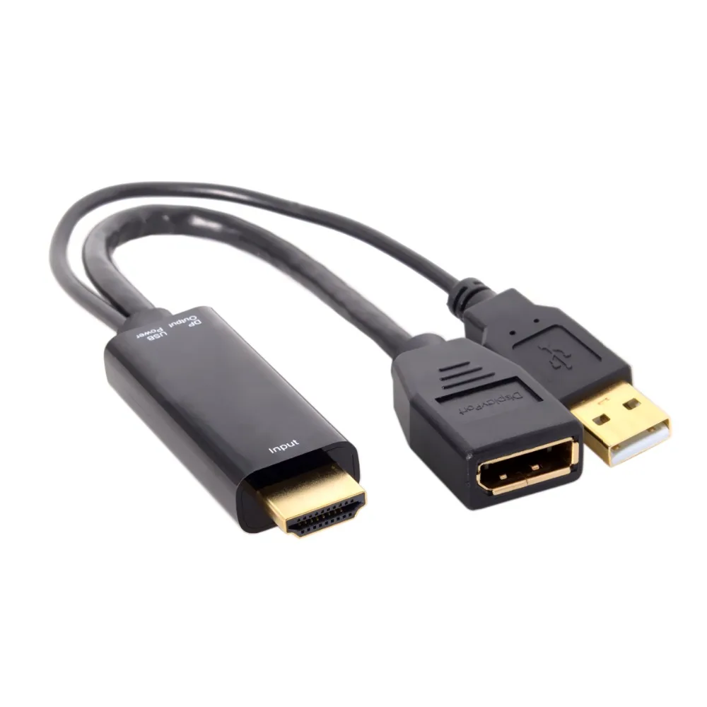 HDMI Male to DP displayport female with micro usb power converter cable for PC Laptop computer & monitor
HDMI Male to DP displayport female with micro usb power converter cable for PC Laptop computer & monitor