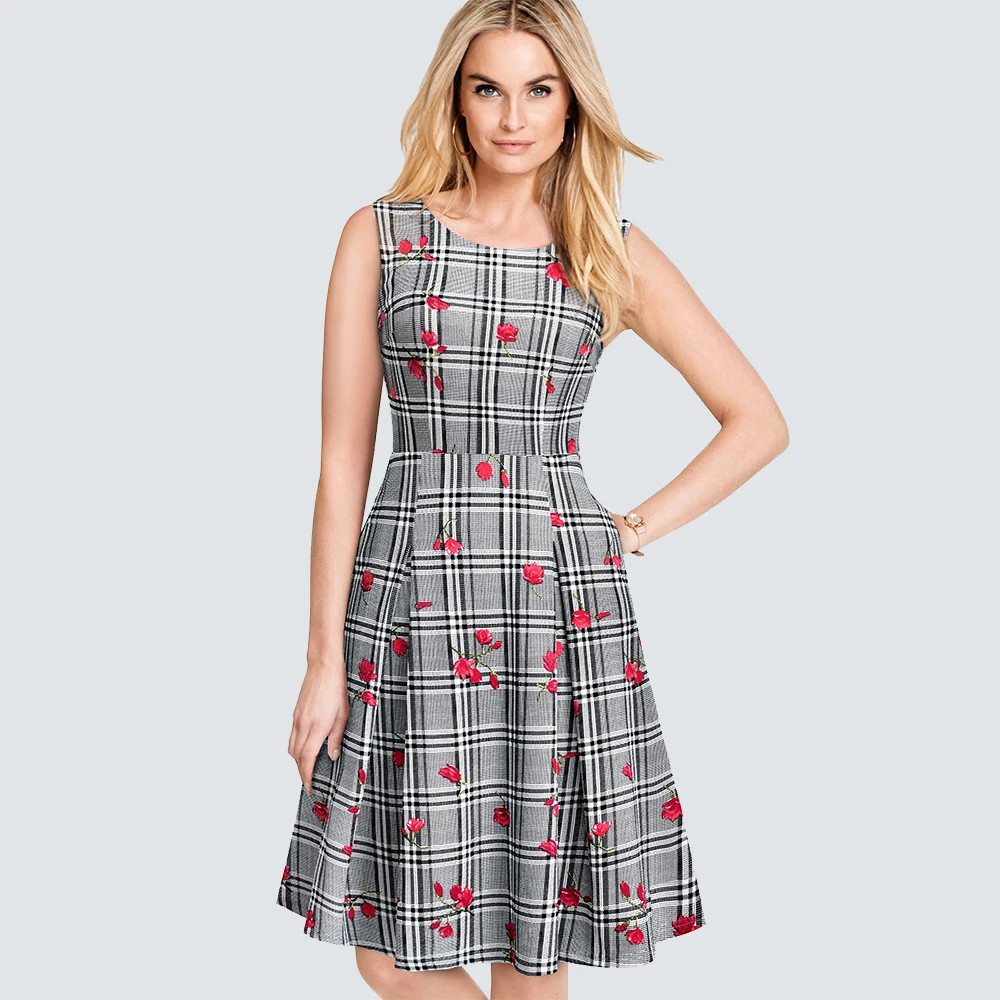 Vintage Women Floral Swing A-line Dress Summer Sleeveless Pleated Elegant Party Dress HA093
Vintage Women Floral Swing A-line Dress Summer Sleeveless Pleated Elegant Party Dress HA093