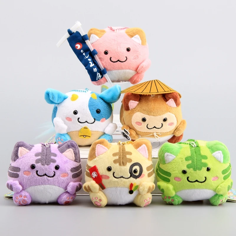 Anime Cute 6 pcs/Set Maruneko Club Kitty Cat Plush Toy Small Pendant Soft Stuffed Animal Doll 9 CM with Colorful Keychain Ring
Anime Cute 6 pcs/Set Maruneko Club Kitty Cat Plush Toy Small Pendant Soft Stuffed Animal Doll 9 CM with Colorful Keychain Ring