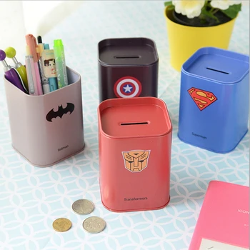Pencil Vase Europe The Avengers Originality Gift Tinplate Money Box Cartoon Soldier Piggy Bank Stationery Pen Container
Pencil Vase Europe The Avengers Originality Gift Tinplate Money Box Cartoon Soldier Piggy Bank Stationery Pen Container