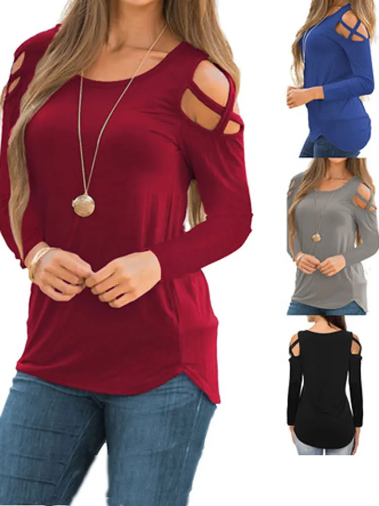 HEE GRAND Women 2019 Spring New T-shirts Off-the-shoulder Casual Solid O-Neck Tops Skinny Patchwork Long Sleeve Shirts WTL1430
HEE GRAND Women 2019 Spring New T-shirts Off-the-shoulder Casual Solid O-Neck Tops Skinny Patchwork Long Sleeve Shirts WTL1430