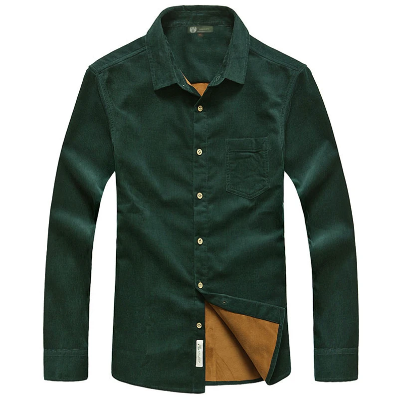 AFS JEEP Corduroy Shirt Men Casual Shirts Cotton Winter Velvt Thick Warm Flannel Shirts Solid Fleece men shirts Camisa masculina
AFS JEEP Corduroy Shirt Men Casual Shirts Cotton Winter Velvt Thick Warm Flannel Shirts Solid Fleece men shirts Camisa masculina