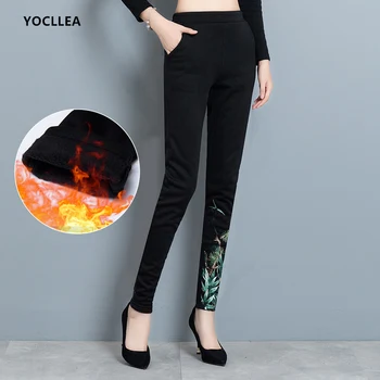 Autumn winter Thick Velvet leggings women Elastic Waist Embroidery black Legging Pants female Vintage casual winter leggings
Autumn winter Thick Velvet leggings women Elastic Waist Embroidery black Legging Pants female Vintage casual winter leggings