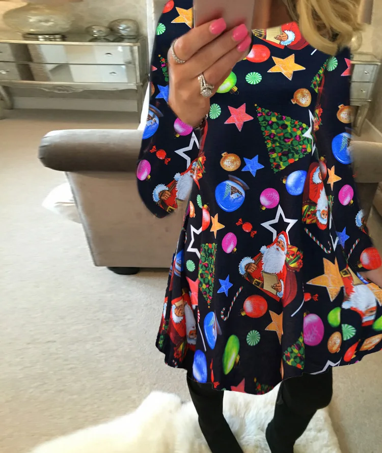 5XL large size autumn and winter casual cartoon Christmas women shirt T-shirt O-neck long-sleeved T-shirt fashion print T-shirt
5XL large size autumn and winter casual cartoon Christmas women shirt T-shirt O-neck long-sleeved T-shirt fashion print T-shirt