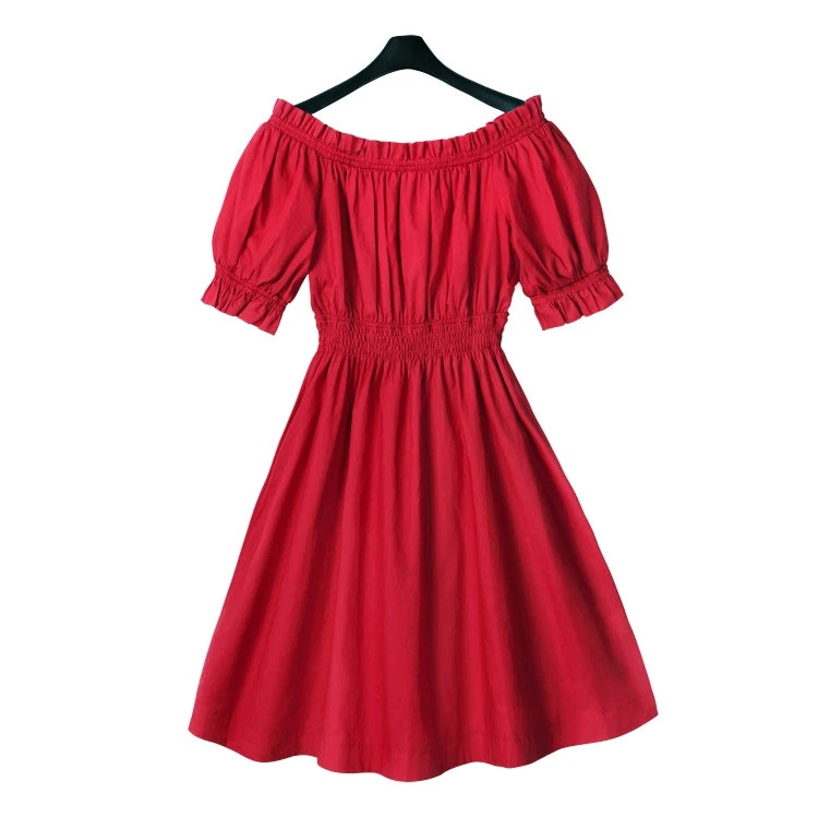 Красное Платье С Рукавами Фонариками
