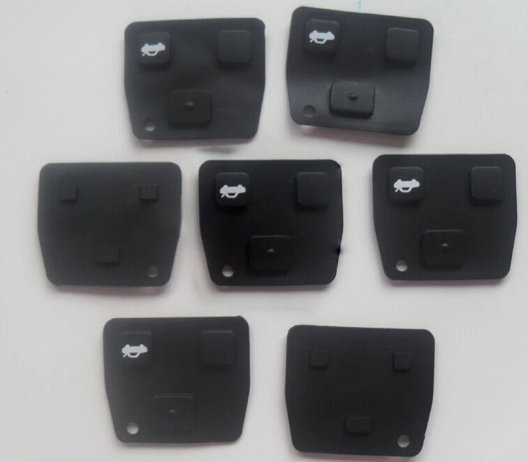 Replacement 3 Button Rubber Remote Pad for Toyota Avensis Corolla Lexus Rav4 3 Button Remote Key Fob