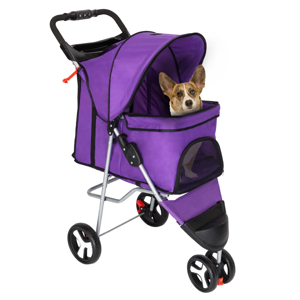 Pet Stroller Cat Dog 3 Wheels Travel Cage Carrier Bag Trolley Folding Crate Cart Purple Pink
Pet Stroller Cat Dog 3 Wheels Travel Cage Carrier Bag Trolley Folding Crate Cart Purple Pink