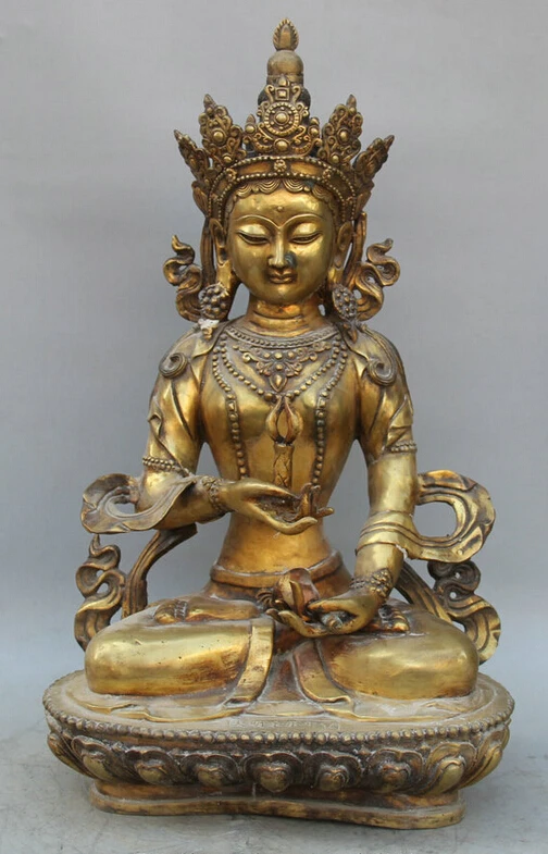 song voge gem S2164 23" Tibet Bronze Gild Seat Vajradhara Vajrabhairava Phurba Dagger Holder Statue
song voge gem S2164 23" Tibet Bronze Gild Seat Vajradhara Vajrabhairava Phurba Dagger Holder Statue