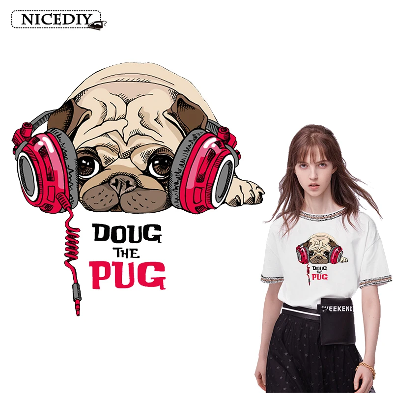 Nicediy Cute Music Pug Dog Iron on Heat Transfer Printing Patches Stickers for Clothes DIY Appliques Washable Animal Patches DIY
Nicediy Cute Music Pug Dog Iron on Heat Transfer Printing Patches Stickers for Clothes DIY Appliques Washable Animal Patches DIY