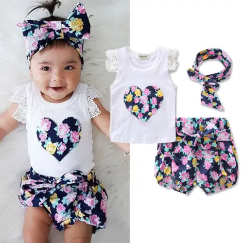 2017 Floral Heart Toddler Kids Baby Girls Outfits Clothes T-shirt Tops+Pants/Shorts/Skirt 2PCS Set
2017 Floral Heart Toddler Kids Baby Girls Outfits Clothes T-shirt Tops+Pants/Shorts/Skirt 2PCS Set