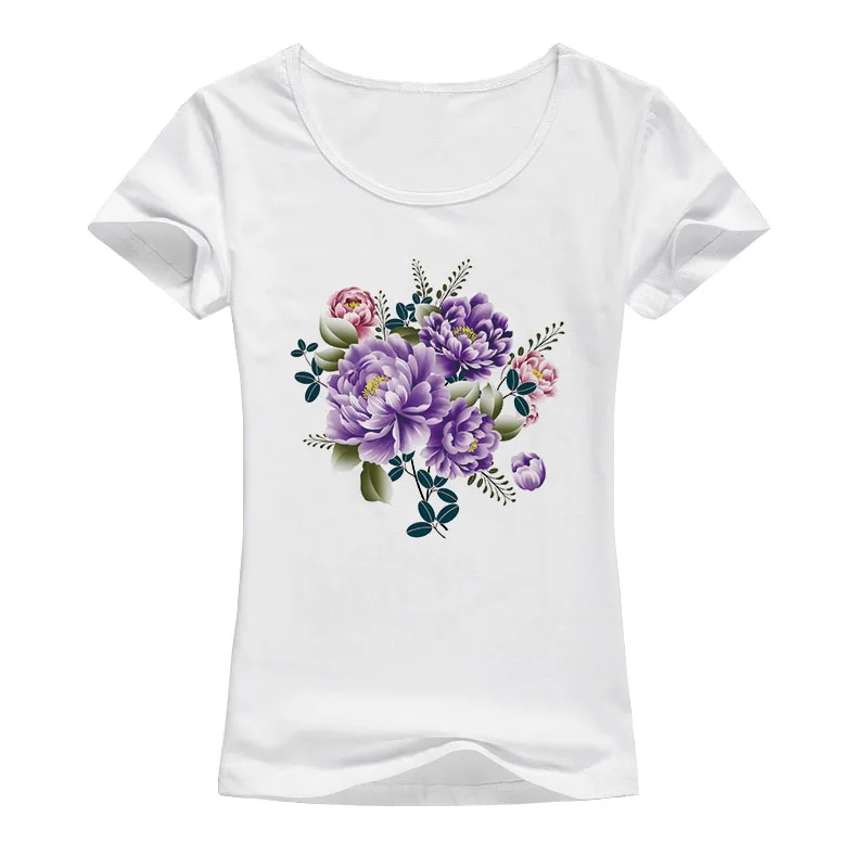 peony flower t shirt women beautiful fashion artwork summer style shirt Good quality brand tops Female A84
peony flower t shirt women beautiful fashion artwork summer style shirt Good quality brand tops Female A84