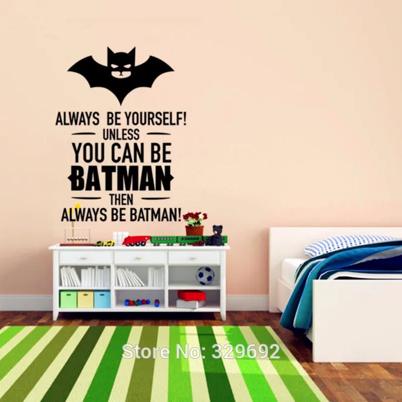 Batman Art Decorations - Boys Bedroom Wall Art Mural - Batman Quotes Wall Decal Vinyl Sticker - Kid's Wall Sticker Wallpaper
Batman Art Decorations - Boys Bedroom Wall Art Mural - Batman Quotes Wall Decal Vinyl Sticker - Kid's Wall Sticker Wallpaper