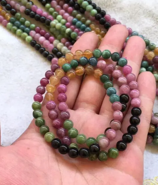 promotion sale Wholesale prices 100% Natural 6.8mm multicoloured Tourmaline Crystal Beads Bracelet 
promotion sale Wholesale prices 100% Natural 6.8mm multicoloured Tourmaline Crystal Beads Bracelet