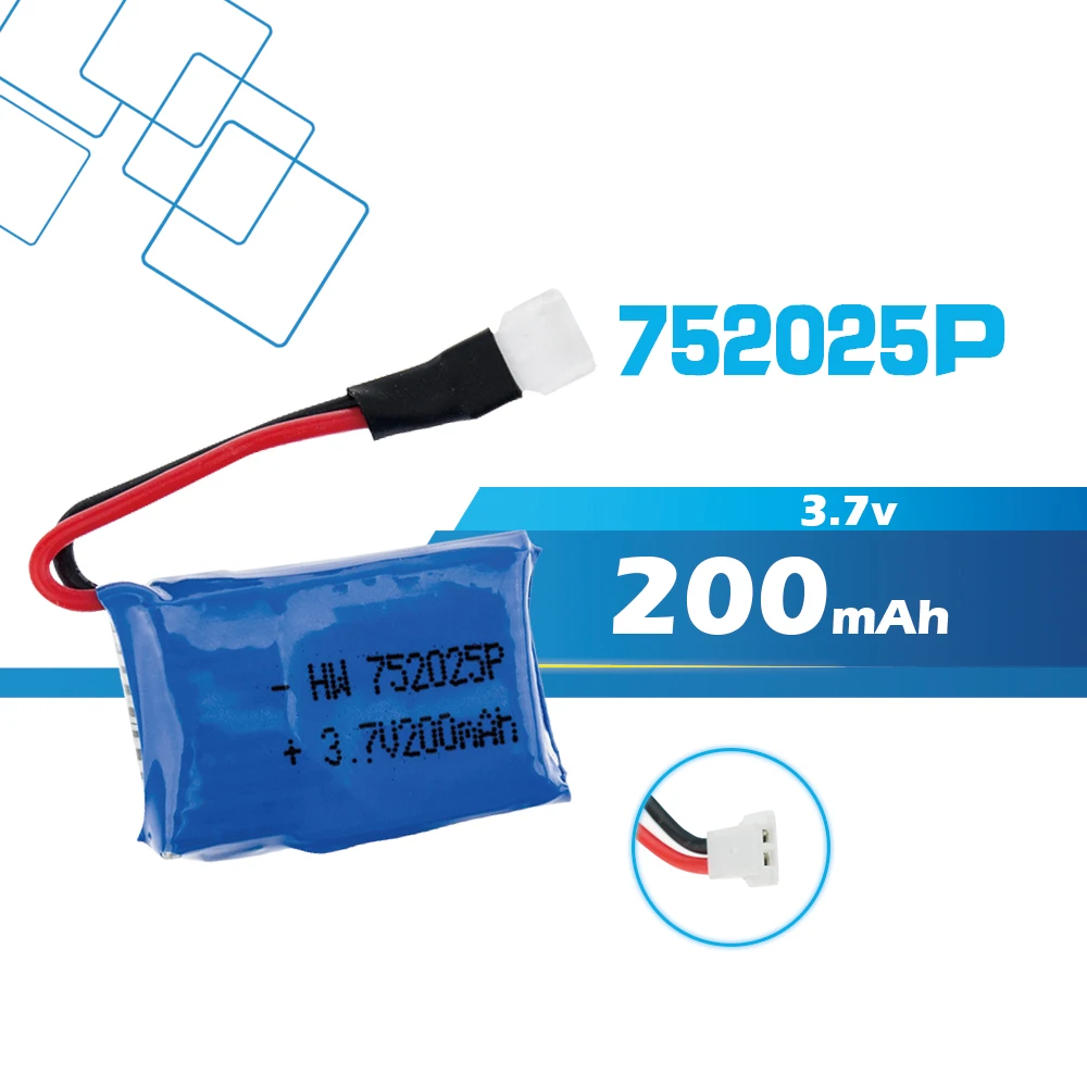1 2 3 pcs 3.7V 200mAh li-po Battery For Syma X4 X11 X13 Remote Control Plane Aircraft Lithium Drop Ship | Электроника