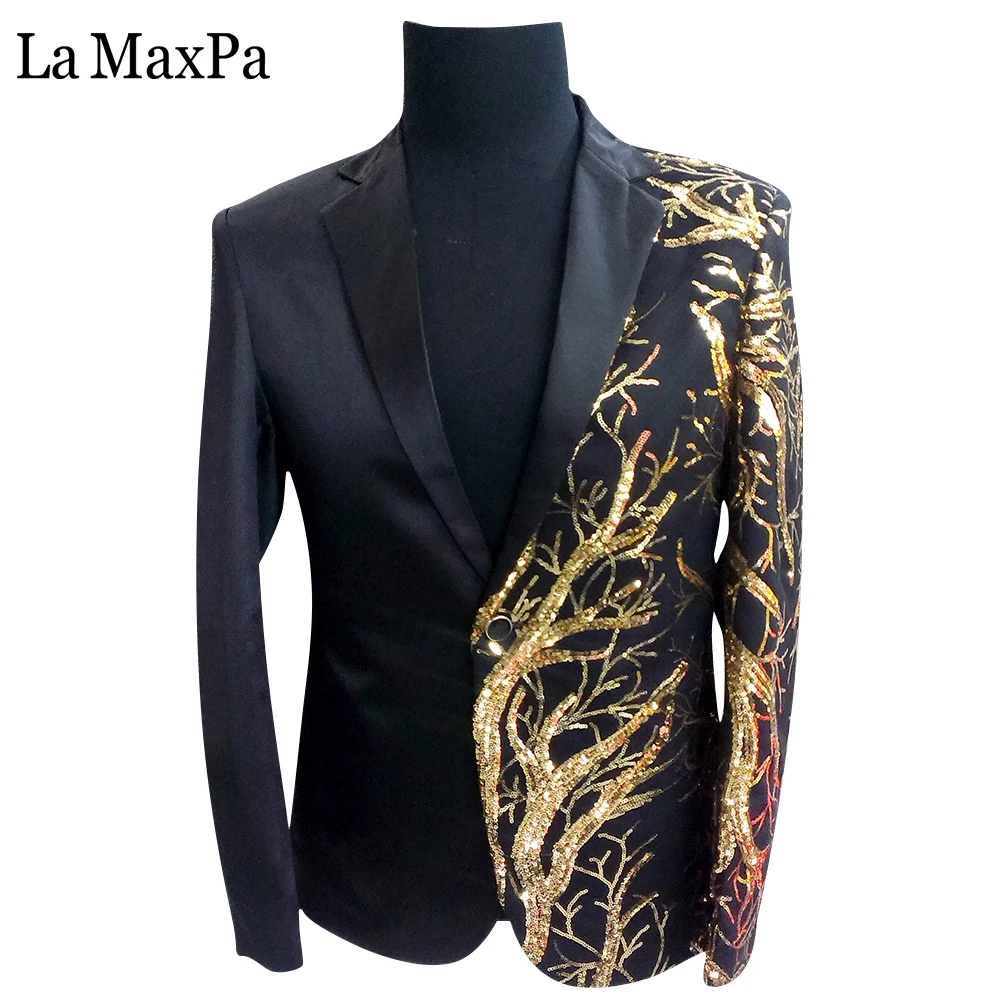 La MaxPa 2017 Sequins Prom Dresses Paillette Master Male Stage Costumes Men top Host Singer Clothing Blazer For Men suit yy30
La MaxPa 2017 Sequins Prom Dresses Paillette Master Male Stage Costumes Men top Host Singer Clothing Blazer For Men suit yy30