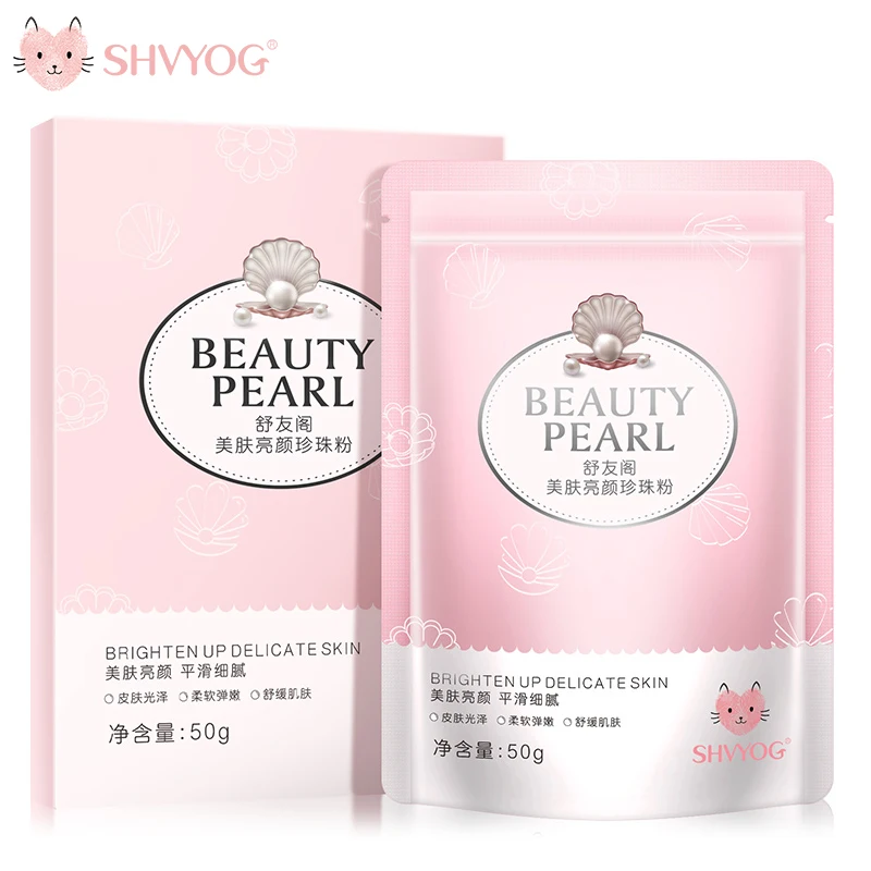 SHVYOG Pearl Whitening Facial Mask Powder Firming Lighten Acne Marks Balanced water and oil Brighten Skin Colour Face Skin Care
SHVYOG Pearl Whitening Facial Mask Powder Firming Lighten Acne Marks Balanced water and oil Brighten Skin Colour Face Skin Care