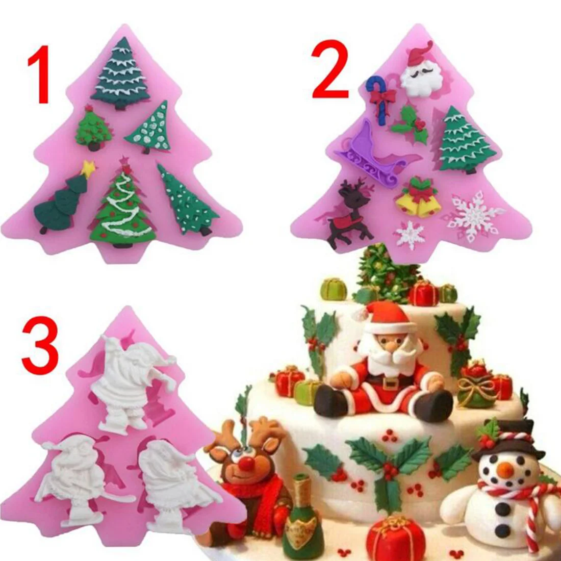 Nice Christmas Tree Shape Christmas Fondant Silicone Cake Mold For Cupcake Cake Decorating Tools Candy
Nice Christmas Tree Shape Christmas Fondant Silicone Cake Mold For Cupcake Cake Decorating Tools Candy