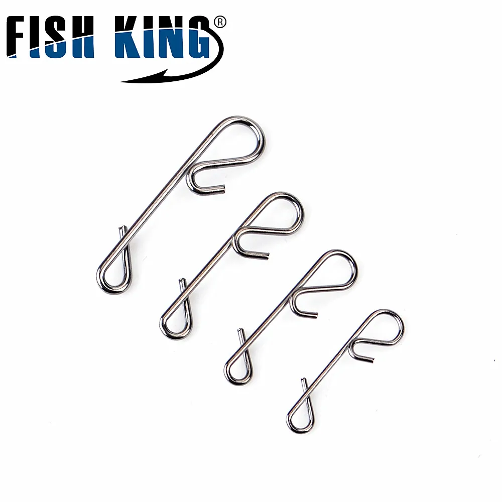FISH KING 1 pack (5pcs) S M L XXL Stainless Steel Fishing Swivel Wrapping Snap Hook Lure Connector Terminal Pesca Fishing Tackle
FISH KING 1 pack (5pcs) S M L XXL Stainless Steel Fishing Swivel Wrapping Snap Hook Lure Connector Terminal Pesca Fishing Tackle