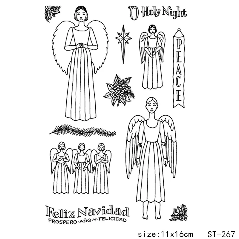 Spanish Christmas Transparent Clear Stamps / Silicone Seals for DIY scrapbooking photo album/Card Making
Spanish Christmas Transparent Clear Stamps / Silicone Seals for DIY scrapbooking photo album/Card Making