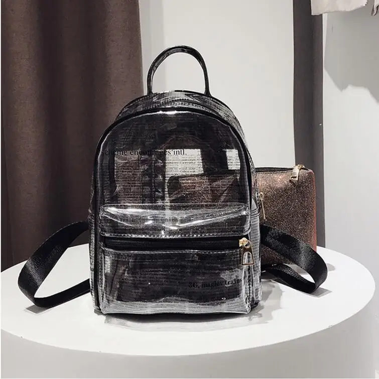 2018 Women PVC Transparent Clear PVC Jelly backpacks Letters Printed Female Lady Sac Femme Women Backpack
2018 Women PVC Transparent Clear PVC Jelly backpacks Letters Printed Female Lady Sac Femme Women Backpack
