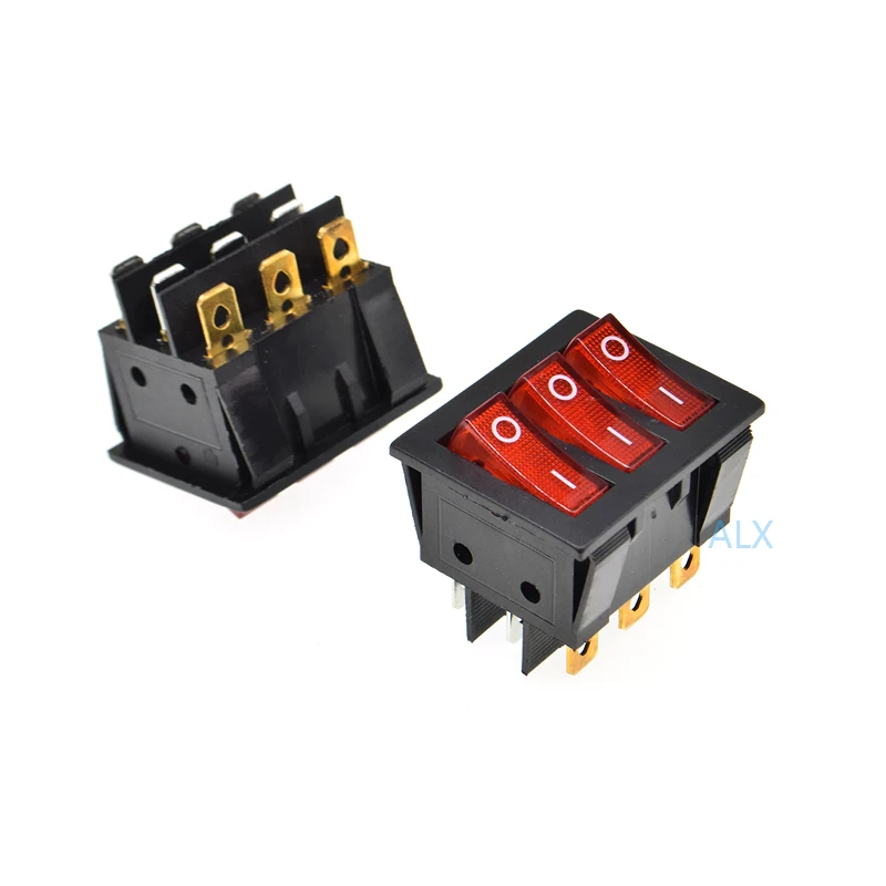 2PCS KCD4 three ways 9 PIN Push Button rocker Switch with red led light ON/OFF boat power switches 16A 30A/250V Triple 9PIN
2PCS KCD4 three ways 9 PIN Push Button rocker Switch with red led light ON/OFF boat power switches 16A 30A/250V Triple 9PIN