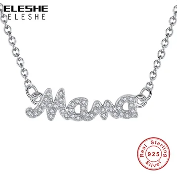 ELESHE Mother's Day Letter Mama Pendant Necklace Crystal Mother Pendant 925 Sterling Silver Long Chain Necklace Jewelry Gift
ELESHE Mother's Day Letter Mama Pendant Necklace Crystal Mother Pendant 925 Sterling Silver Long Chain Necklace Jewelry Gift