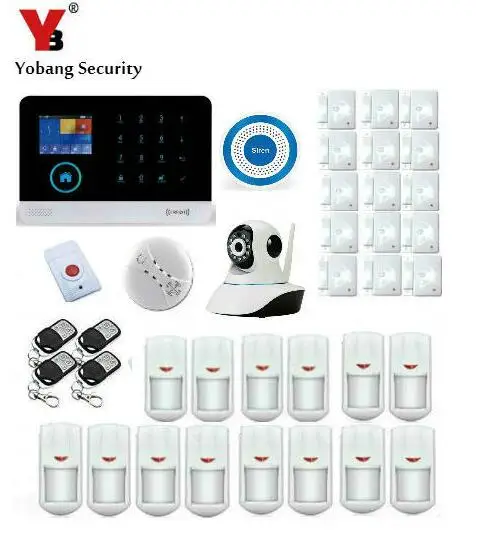 Yobang Security-APP Control WIFI GSM SMS домашняя защита персональная Кнопка тревоги HD IP камера