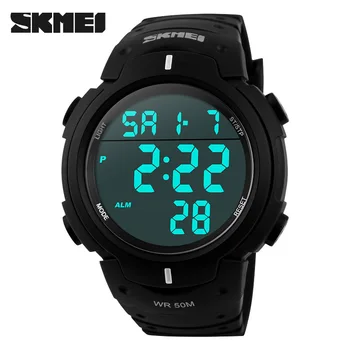 

Skmei Men Sports Military Watches LED Digital Man Brand Watch, 5ATM Dive Swim Dress Fashion Outdoor Boys Electronic Wristwatches